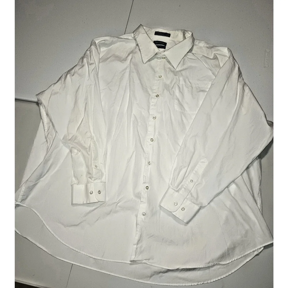 Nautica Men’s Classic White Button‑Up Long Sleeve Shirt Size L - Picture 2 of 7